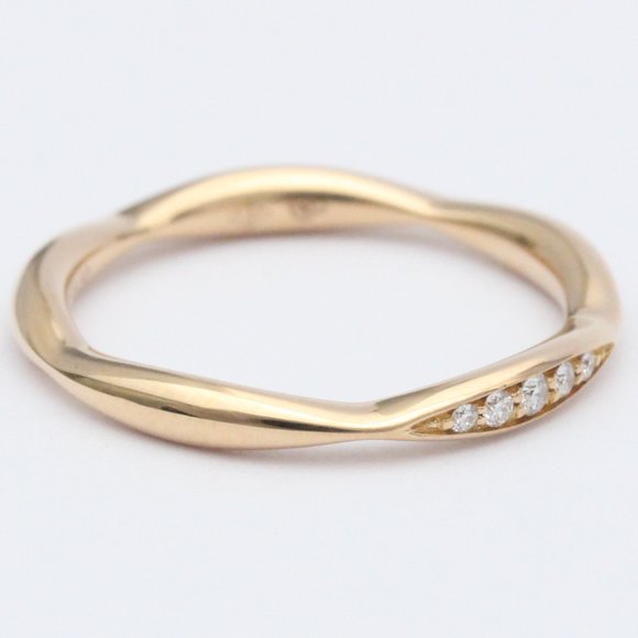 CHANELPolished  Camellia Half Eternity Diamond Ring #50 18K Pink Gold BF558039 - Picture 5 of 8